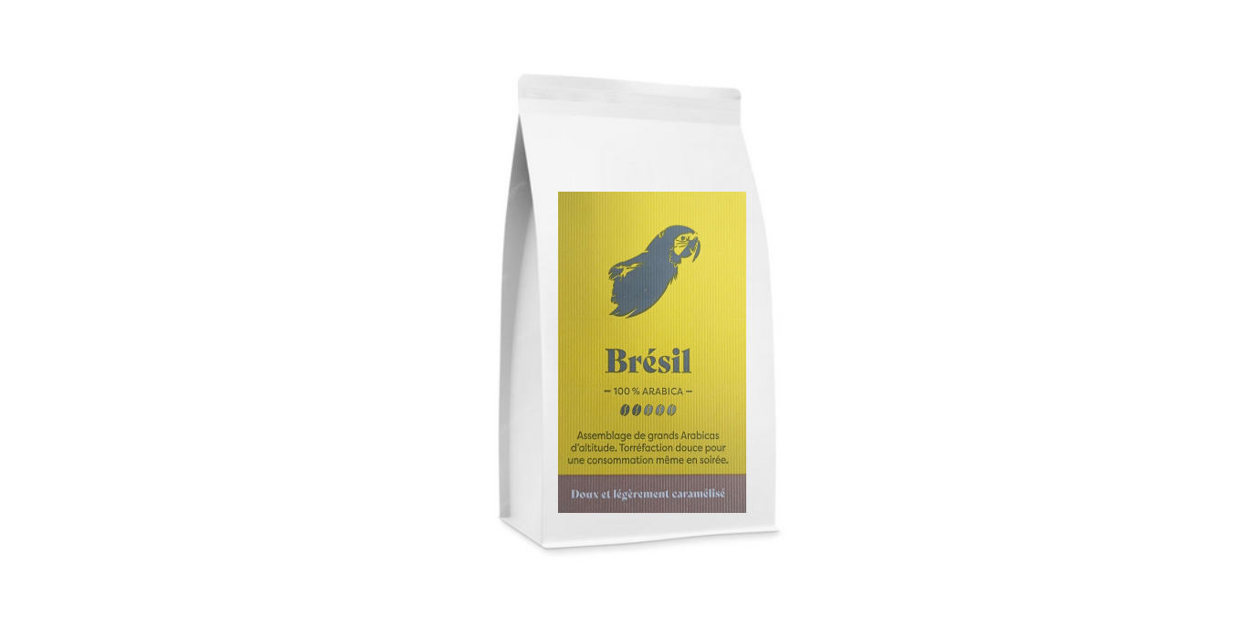 Café Brésilien GRAIN (Doux et légèrement caramélisé)