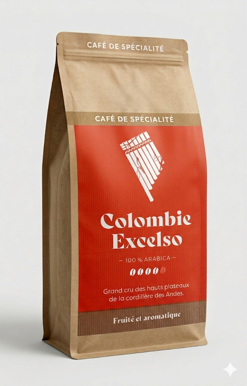 Café Colombie GRAIN (Fruité et aromatique)