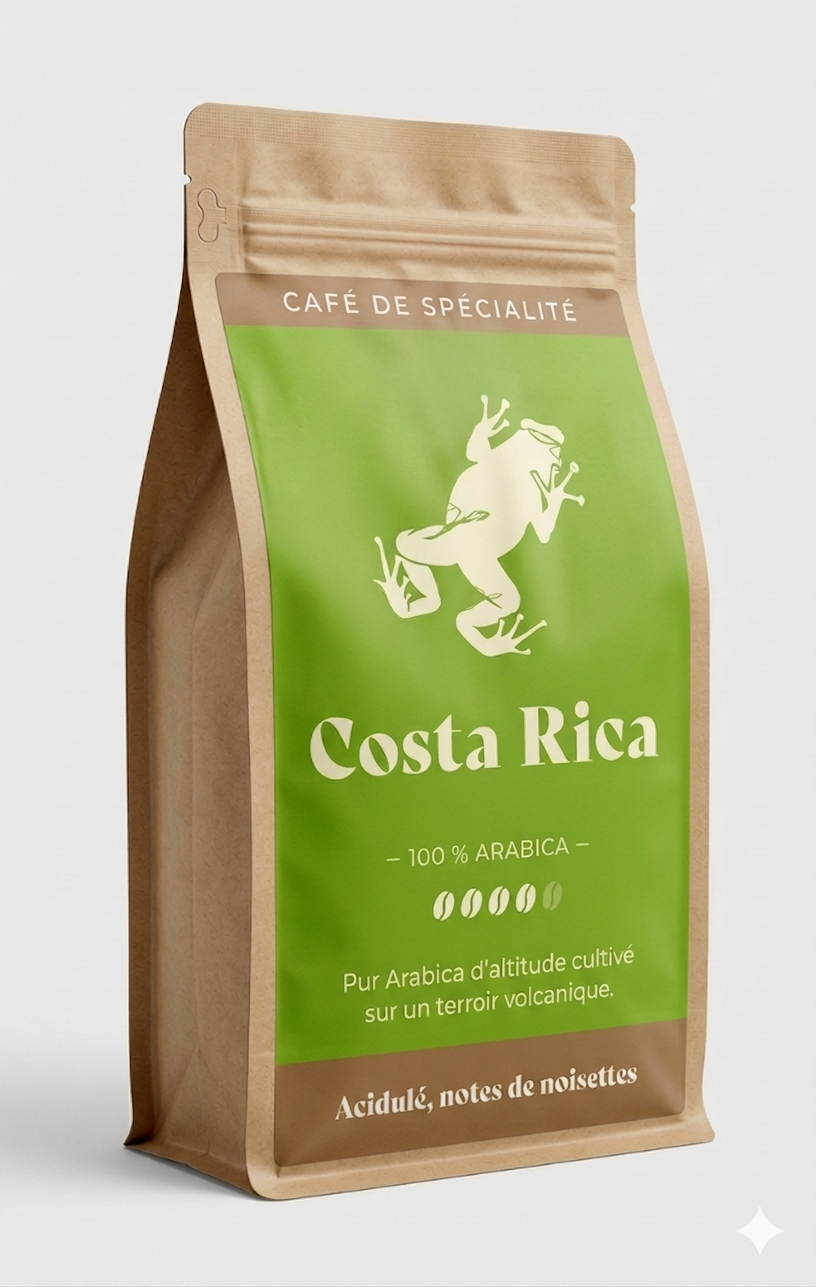Café Costa Rica GRAIN (Acidulé, notes de noisettes)
